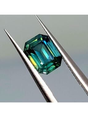 Stunning 2 Carat Emerald Cut Certified Sapphire!!!